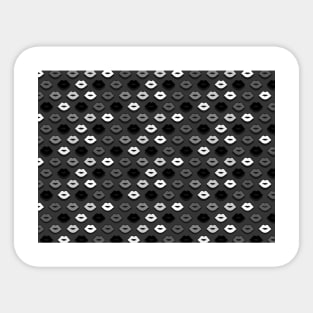 Lips Black Pattern Sticker